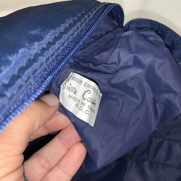 Pierre Cardin Vintage 1980s Travel Bag Navy Blue R - Picture 8 of 8